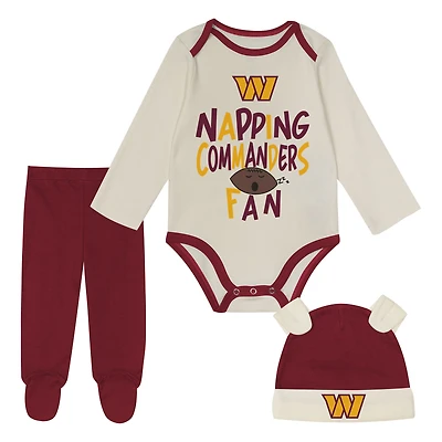Infant Outerstuff  Burgundy Washington Commanders Little Champ Three-Piece Set