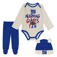 Infant Outerstuff New York Giants Little Champ Three-Piece Set