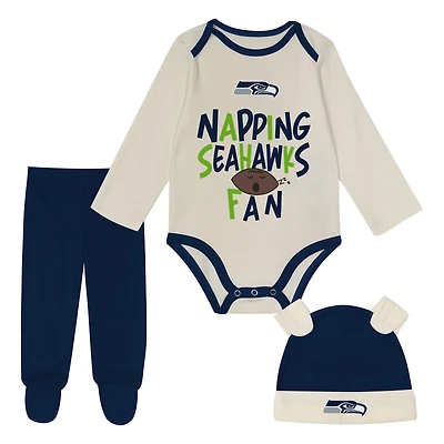 Infant Outerstuff Seattle Seahawks Little Champ Three-Piece Set