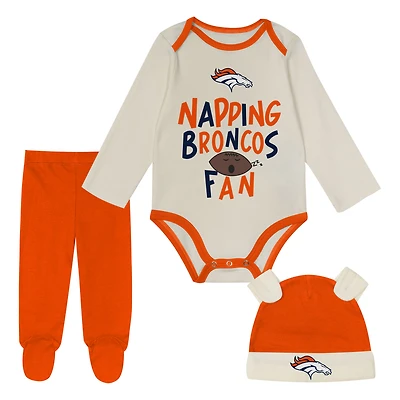 Infant Outerstuff  Orange Denver Broncos Little Champ Three-Piece Set