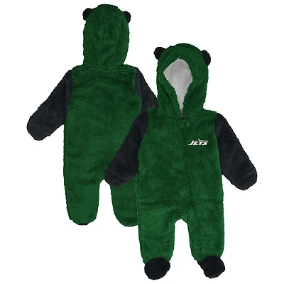 Newborn & Infant Outerstuff Green New York Jets Stay Napping Fleece Bunting Full-Zip Sleeper