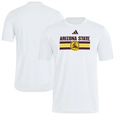 Men's adidas  White Arizona State Sun Devils Strategy Pre-Game T-Shirt