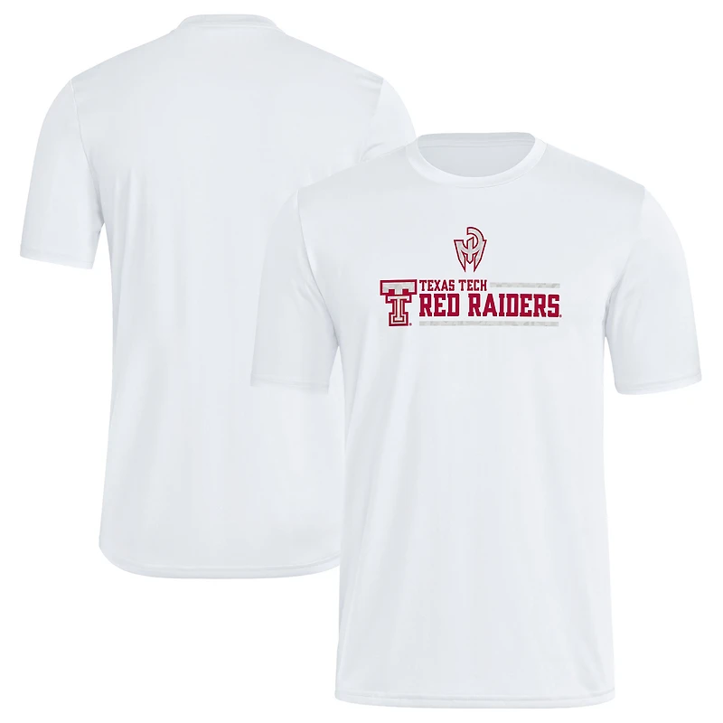 Men's adidas x Mahomes White Texas Tech Red Raiders Strategy Pregame T-Shirt
