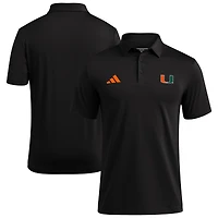Men's adidas Black Miami Hurricanes Ultimate 365 Polo