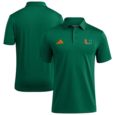 Men's adidas Green Miami Hurricanes Ultimate 365 Polo