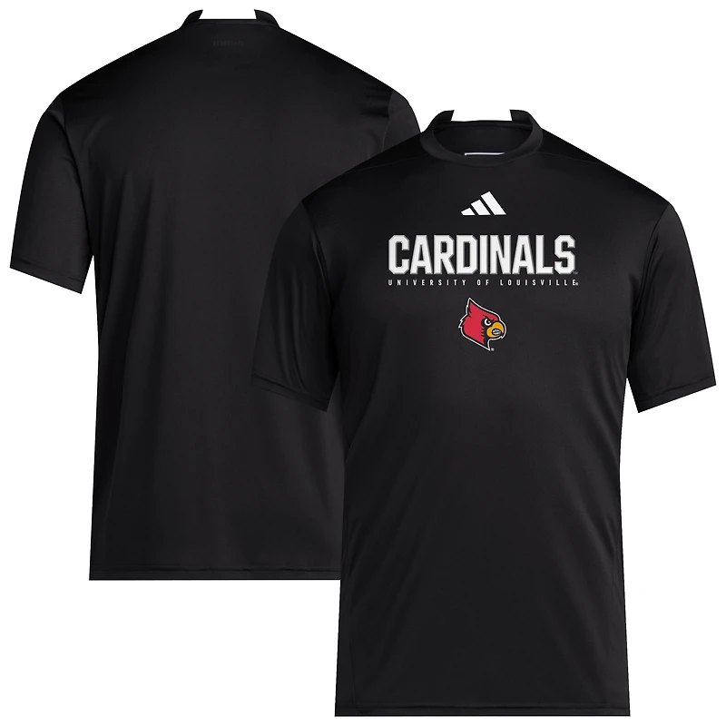 Men's adidas Black Louisville Cardinals 2025 Training Performance Team T-Shirt