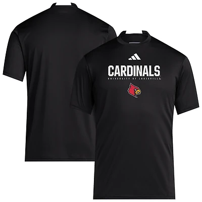 Men's adidas Black Louisville Cardinals 2025 Training Performance Team T-Shirt