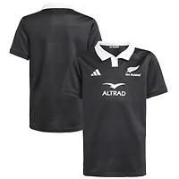 Youth adidas  Black New Zealand Rugby 2025/26 Home Replica Jersey
