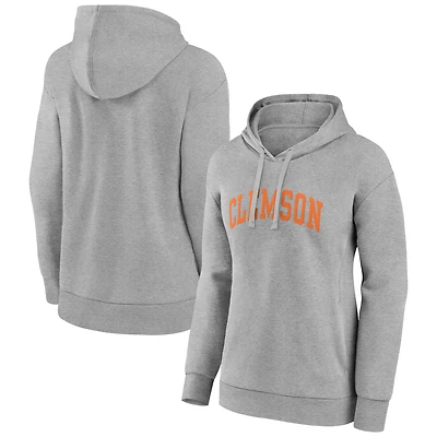 Women's Gray Clemson Tigers Arch Pullover Hoodie