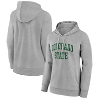 Women's Gray Colorado State Rams Arch Pullover Hoodie