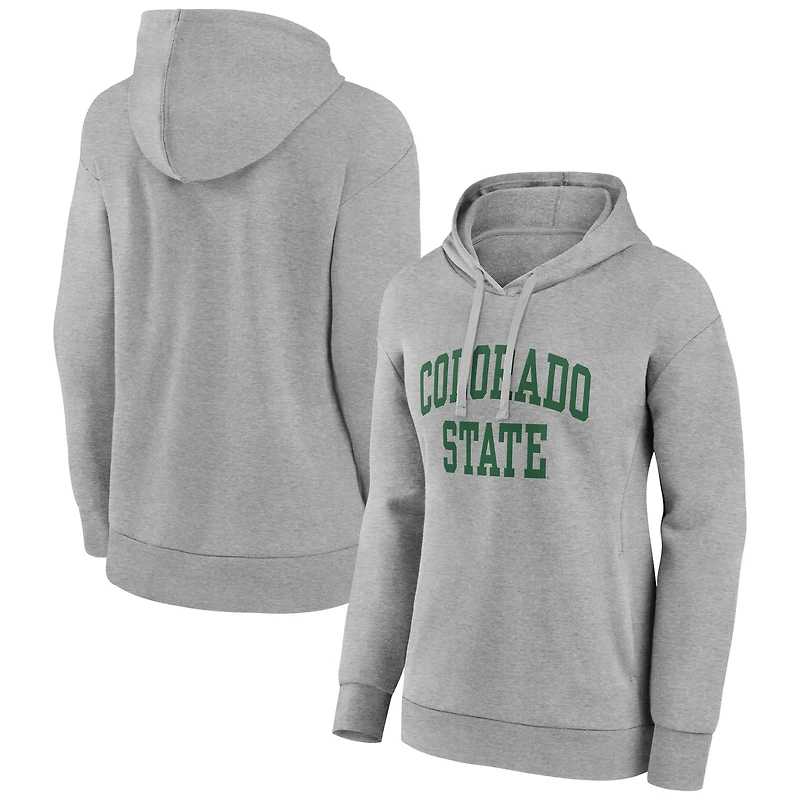 Women's Gray Colorado State Rams Arch Pullover Hoodie