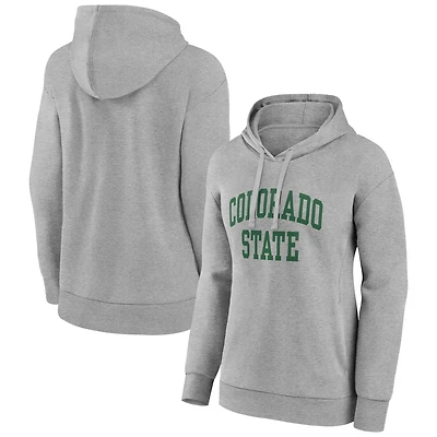 Women's Gray Colorado State Rams Arch Pullover Hoodie