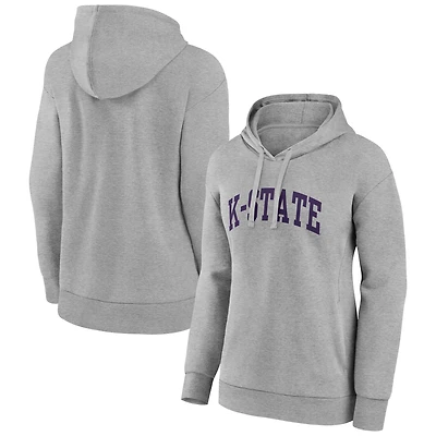 Women's Gray Kansas State Wildcats Arch Pullover Hoodie