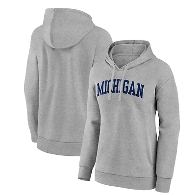Women's Gray Michigan Wolverines Arch Pullover Hoodie