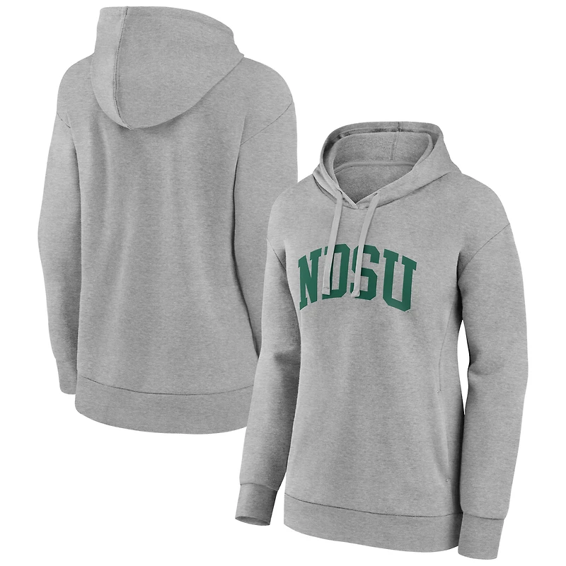 Women's Gray NDSU Bison Arch Pullover Hoodie
