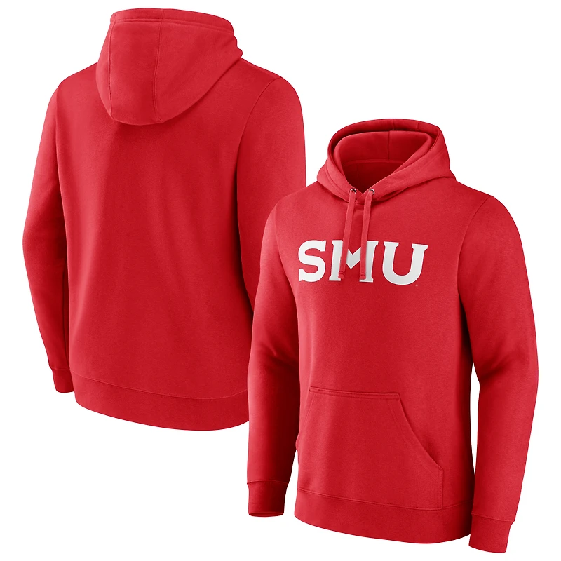 Men's Red SMU Mustangs Arch Pullover Hoodie
