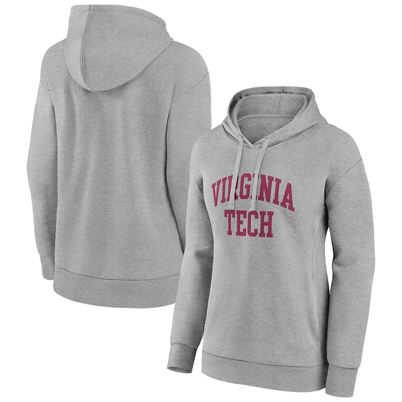 Women's Gray Virginia Tech Hokies Arch Pullover Hoodie