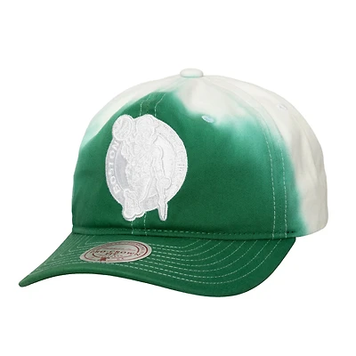 Men's Mitchell & Ness  Kelly Green/White Boston Celtics Dip Dye Pro Crown Adjustable Hat