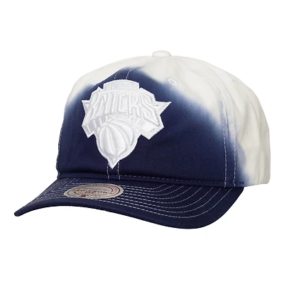 Men's Mitchell & Ness  Royal/White New York Knicks Dip Dye Pro Crown Adjustable Hat