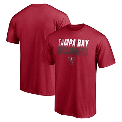 Men's  Red Tampa Bay Buccaneers Stripes T-Shirt