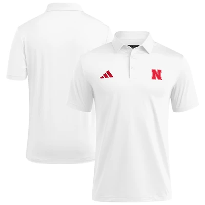 Men's adidas White Nebraska Huskers Ultimate 365 Polo