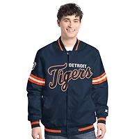 Men's Starter  Navy Detroit Tigers Scout Full-Snap Varsity Jacket