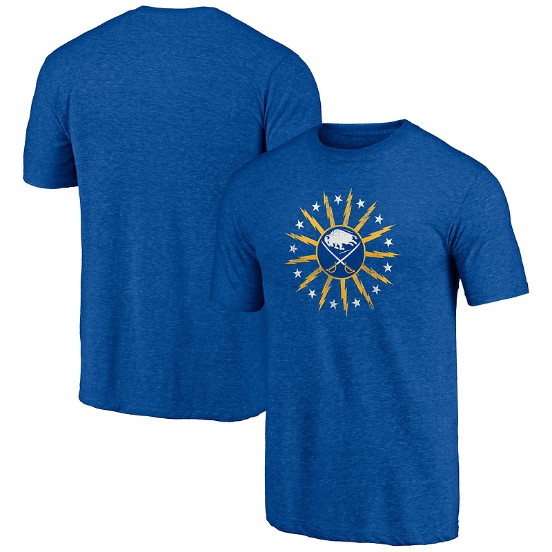 Men's Royal Buffalo Sabres Shoot to Score Tri-Blend T-Shirt
