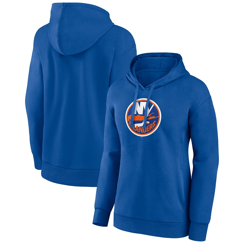 Women's Royal New York Islanders Primary Logo Pullover Hoodie