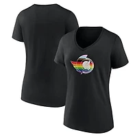 Women's  Black Ottawa Senators NHL Pride V-Neck T-Shirt
