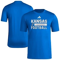 Men's adidas  Royal Kansas Jayhawks Locker Laces Out Pre-Game T-Shirt
