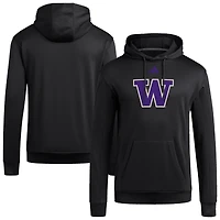 Men's adidas  Black Washington Huskies Locker Logo Fleece Pullover Hoodie