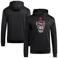 Men's adidas  Black NC State Wolfpack Locker Logo Fleece Pullover Hoodie