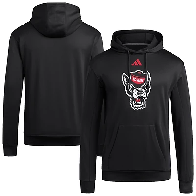 Men's adidas  Black NC State Wolfpack Locker Logo Fleece Pullover Hoodie