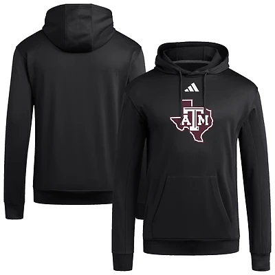 Men's adidas  Black Texas A&M Aggies Locker Logo Fleece Pullover Hoodie