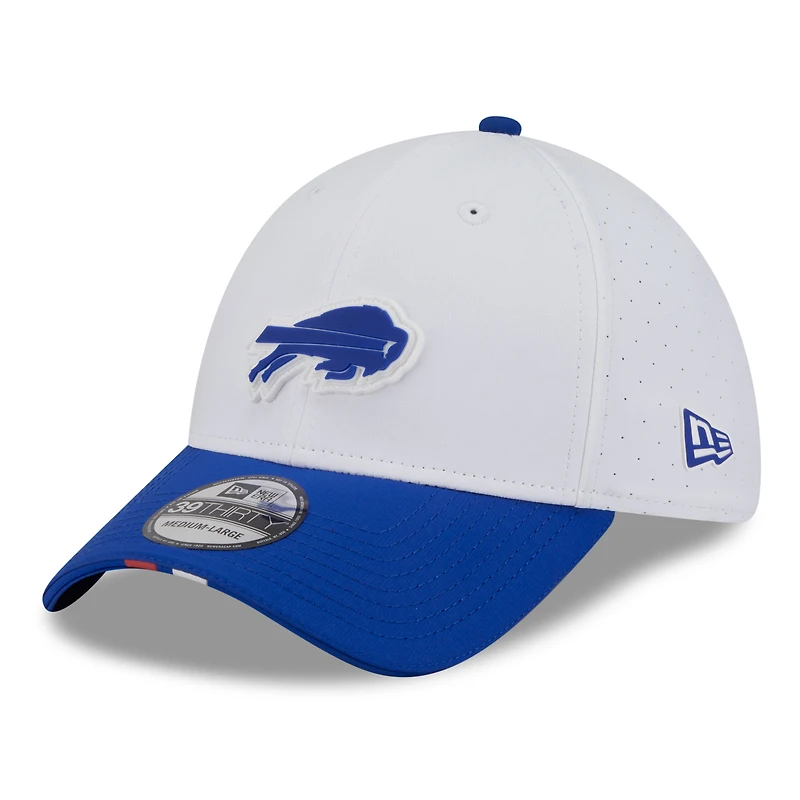 Men's New Era White/Royal Buffalo Bills 2025 NFL Training Camp 39THIRTY Flex Hat