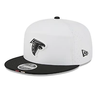 Men's New Era  White/Black Atlanta Falcons 2025 NFL Training Camp Split Panel 9FIFTY Snapback Hat