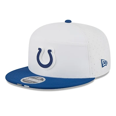 Men's New Era  White/Royal Indianapolis Colts 2025 NFL Training Camp Split Panel 9FIFTY Snapback Hat