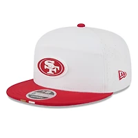Men's New Era  White/Scarlet San Francisco 49ers 2025 NFL Training Camp Split Panel 9FIFTY Snapback Hat