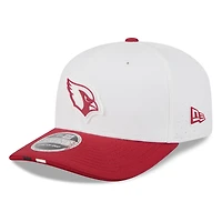 Men's New Era  White/Cardinal Arizona Cardinals 2025 NFL Training Camp 9SEVENTY Adjustable Hat
