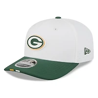 Men's New Era  White/Green Green Bay Packers 2025 NFL Training Camp 9SEVENTY Adjustable Hat
