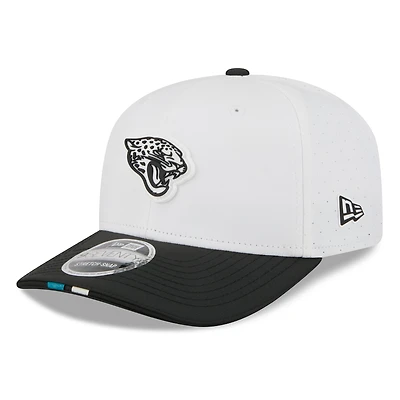 Men's New Era  White/Black Jacksonville Jaguars 2025 NFL Training Camp 9SEVENTY Adjustable Hat