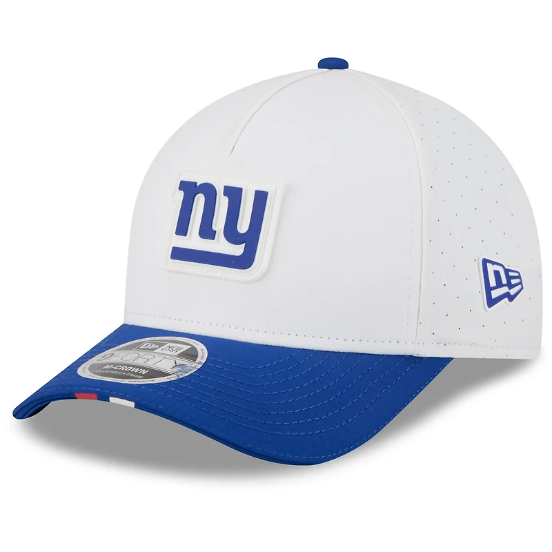 Men's New Era  White/Royal New York Giants 2025 NFL Training Camp A-Frame 9FORTY Adjustable Hat