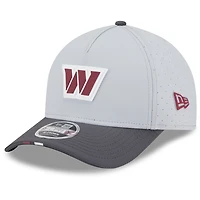 Men's New Era  Gray/Graphite Washington Commanders 2025 NFL Training Camp A-Frame 9FORTY Adjustable Hat