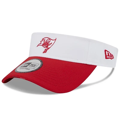 Men's New Era  White/Red Tampa Bay Buccaneers 2025 NFL Training Camp Adjustable Visor