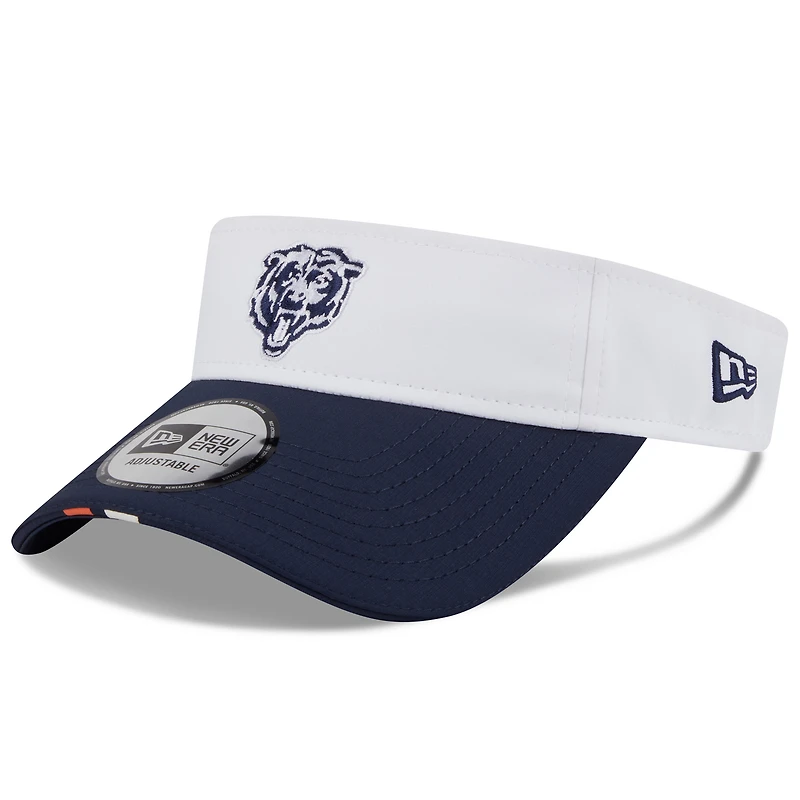 Men's New Era  White/Navy Chicago Bears 2025 NFL Training Camp Adjustable Visor