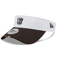 Men's New Era  White/Brown Cleveland Browns 2025 NFL Training Camp Adjustable Visor