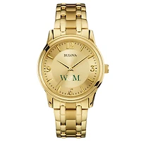 Men's Bulova William & Mary Tribe Gold-Tone Watch