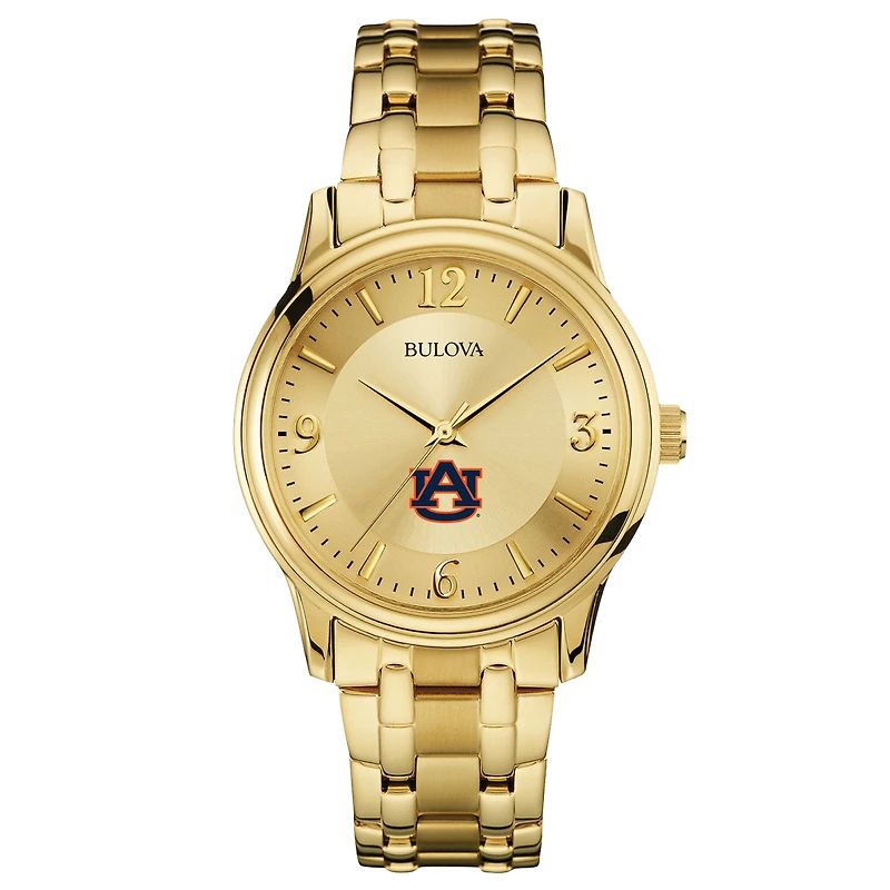 Men's Bulova Auburn Tigers Gold-Tone Watch