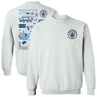 Women's Vive La Fete  White Manchester City Impressions Artwork Pullover Sweatshirt