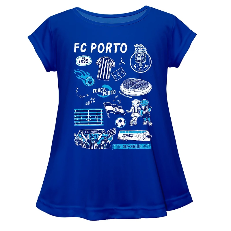 Girls Infant Vive La Fete  Navy FC Porto Impressions Artwork A-Line Top